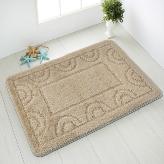 Comart - Nicole Badezimmerteppich – rechteckig 67x100 cm – rutschfeste Unterseite aus Latex – schnelltrocknend und atmungsaktiv – maschinenwaschbar – Dusch- und Badewanneneinlagen – einfarbig