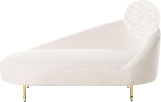 Chaiselongue Bouclé cremeweiß rechtsseitig VALREAS