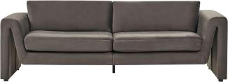 3-Sitzer Sofa Samtstoff graphitgrau MAUNU