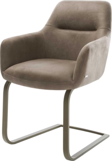Freischwinger Pejo-Flex Mikrofaser Anthrazit Vintage Freischwinger flach Effektfinish Titan Taschenfederkern