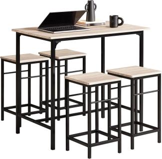 SoBuy® OGT11-N Bartisch Set 5-teilig Esstisch Bistrotisch mit 4 Stühlen Sitzgruppe