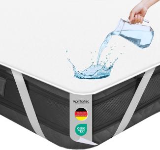 Komfortec wasserdichter Matratzenschoner 90x200 cm 2er Set, Atmungsaktive Matratzenauflage, ohne Knistern Matratzenschutz, Inkontinenzunterlage, Weiß, Doppelpack