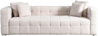 HOME DELUXE Teddy Sofa Bouclé COMO - 236 x 68 cm Beige