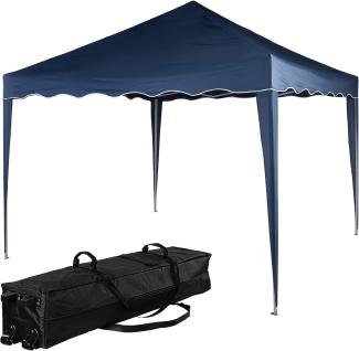 INSTENT® Pavillon "BASIC" 3x3,Trolley, Stahl, blau