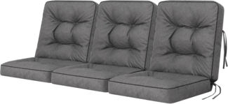 Bjird Bankauflage Venus 50 cm, 60 cm, 100 cm, 120 cm, 150 cm, 180 cm, (3 St), für Gartenbank und Hollywoodschaukel