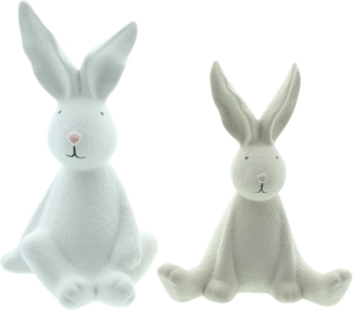 Hase White & Cream 2er Set Ostern Osterfigur Figur Osterdeko Frühling Dekoration
