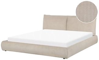 Bett mit Lattenrost VINAY 180 x 200 cm Cord Taupe