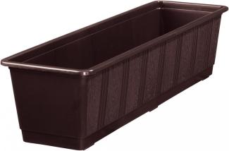 Ebert 77809 Universal-Blumenkasten Super aus Kunststoff, 80cm, braun (1 Stück)