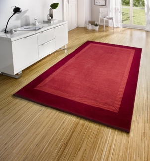 Design Velours Teppich Band Rot - 120x170x0,9cm