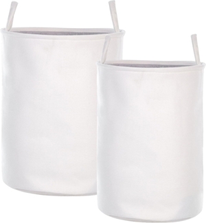 Textilkorb mit Kordelzug weiß 2er Set ARCHA