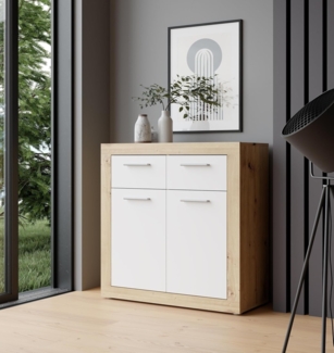 Kommode >La Serena< in Artisan Eiche - 83,2x91,5x34cm (BxHxT)