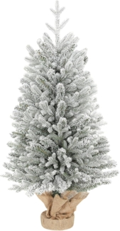 HOMCOM Künstlicher Weihnachtsbaum 486 Zweige, Tannebaum, Realistisches Aussehen, Grün+Weiß