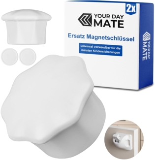 Ersatz Magnetschlüssel für Kindersicherung, 2 Pack, in Weiß, für Schrank- und Schubladensicherung, Schlüssel für Kinder Magnetschloss, Schranktür Babysicherung Ersatzschlüssel, Schranksicherung Magnet