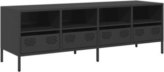 TV-Schrank Schwarz 135x39x43,5 cm Kaltgewalzter Stahl 851328