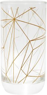 longdrink Geo 6,5 x 12,5 cm Glas transparent-bronze