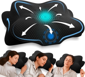 Gentle North Nackenstützkissen Orthopädisches Nackenstützkissen aus hochwertigem Memory Foam