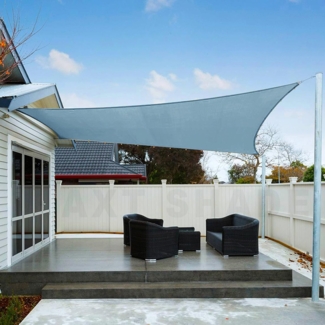 AXT SHADE Sonnensegel Wasserdicht Rechteckig 2,5x3 m Wetterschutz Sonnenschutz PES Polyester mit UV Schutz für Terrasse Balkon Garten-Graublau