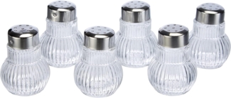 FACKELMANN Gewürzstreuer FACKELMANN 6er Mini Streuer Pfeffer Salz Gewürz