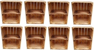 Holzkisten Obstkisten Weinkisten Regalkisten 8 X 50 x 40 x 30cm mit Ablage Kurz