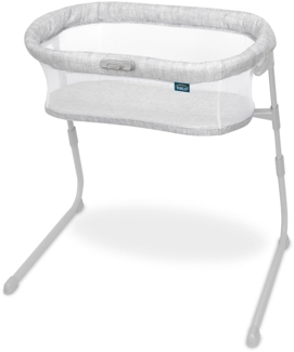 Halo Babybassinet - Flex Travel Cot | Tragbarer Säuglingsbleibner | Nachtbettbett, atmungsaktives Stoff, wasserdichte Matratze und Einstellbarer Stand für Neugeborene Jungen & Mädchen | Lullaby Trust