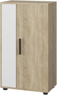 Vicco Kommode Sonoma/Weiß 50.1 x 87.3 cm mit 2 Fächern, Berno