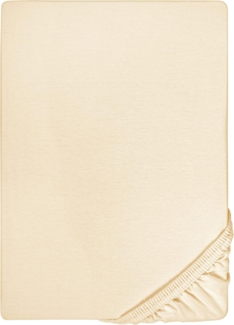 biberna Jersey-Elastic-Topper-Spannbetttuch, champagner, 1 x 140 x 200 cm - 160x220 cm