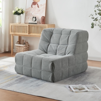 Bodensessel Koskyvn 75 x 90 x 100 cm Textil Grau [en. casa]