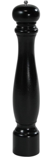 KESPER 13665 Pfeffermühle, Gummibaum, schwarz lackiert, Höhe: 40 cm