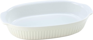 CreaTable Auflaufform Pastell Kitchen, Steinzeug, (1-St), klassisches Streifenrelief, umlaufender Kantenschutz, Pastellfarben