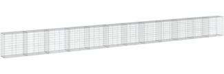 vidaXL Gabione mit Deckel 1200x50x100 cm Verzinktes Eisen 3295153