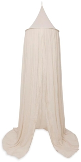 Jollein Baldachin Cosy Check – 245 cm – Betthimmel Babybett Kinderzimmer – Innenschlaufe für Mobile – Oeko-TEX Zertifiziert – Sand Nougat Karo