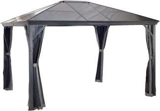 Sojag Aluminium Pavillon Verona 1014 inkl. Moskitonetz | Anthrazit | 298x423x261 cm