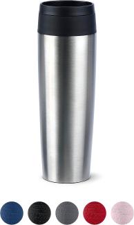 Emsa Thermobecher Travel Mug Classic, mit 360°-Trinköffnung, Edelstahl, Kunststoff, Silikon, 4h heiß, 8h kalt - 360 ml / 6h heiß, 12h kalt - 500 ml, 100% dicht