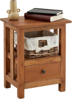 IDIMEX Nachttisch BAVELLA, Nachtkommode mit 1 Schublade - Mahagoni