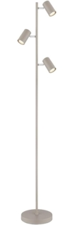 Stehleuchte, sandfarben, Fußschalter, schwenkbar, H 154 cm