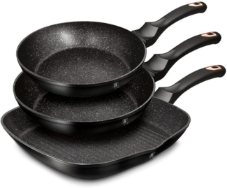 Berlinger Haus Berlinger Haus 3-teiliges Bratpfannenset 20/24/28 cm Black Rose BH6156