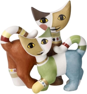 Goebel Figur Rosina Wachtmeister - Minikatzen Mio e Bea, Biskuitporzellan, Bunt, 7. 5 cm, 31400841