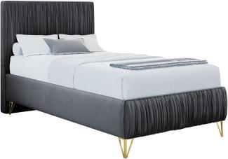 mirjan24 Boxspringbett Lux I , grau, 80x200 cm