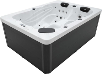HOME DELUXE Outdoor-Whirlpool 'Sunset', 220 x 156 cm, für 3 Personen, mit Treppe & Thermoabdeckung