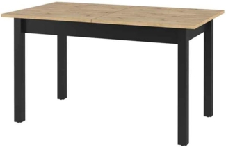 Selsey Esstisch, Eiche Artisan/Schwarz, 186 x 80 x 84