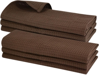 Engelland Geschirrtuch Poliertuch, (Vorteils-Set, 6-tlg, Waffel-Pique), 100 % Baumwolle, integrierte Aufhängeschlaufe, 70 x 50 cm