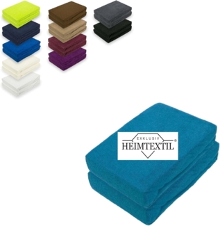 Frottee Spannbettlaken Rundumgummizug Marke Doppelpack 90 x 200 cm Petrol