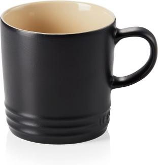 Le Creuset Becher mit Henkel, 350 ml, Steinzeug, 12 cm Höhe, schwarz