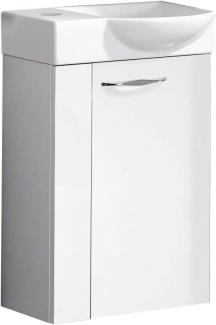 Fackelmann SCENO Gäste WC Set 45 cm, rechts, Weiß, 2-teilig