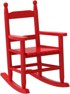 vidaXL Schaukelstuhl für Kinder Rot Massivholz Pappel 4008882