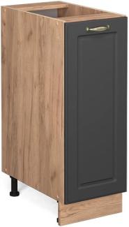 Apothekerschrank Fame-Line Anthrazit-Gold 30 cm ohne Arbeitsplatte Vicco