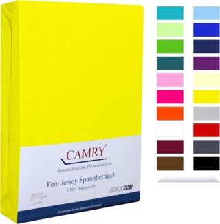 Camry Spannbettlaken CLASSIC, Jersey Baumwolle, Gummizug: rundum, viele Farben, alle Matratzenhöhen, Bettlaken, Spannbetttuch