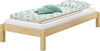 Kurzes Stapelbett 90x190 stapelbare Liege Kiefer Massivholzbett V-60.48-09-190Rollrost inkl.