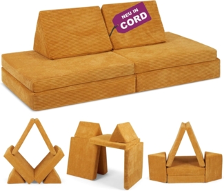 Linodino Kindersofa Spielsofa I aus Schaumstoff Bausteine I Spielcouch für Kinder, 3 Jahre Garantie