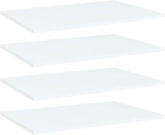 vidaXL Bücherregal-Bretter 4 Stk. Weiß 60x40x1,5 cm Holzwerkstoff 805250